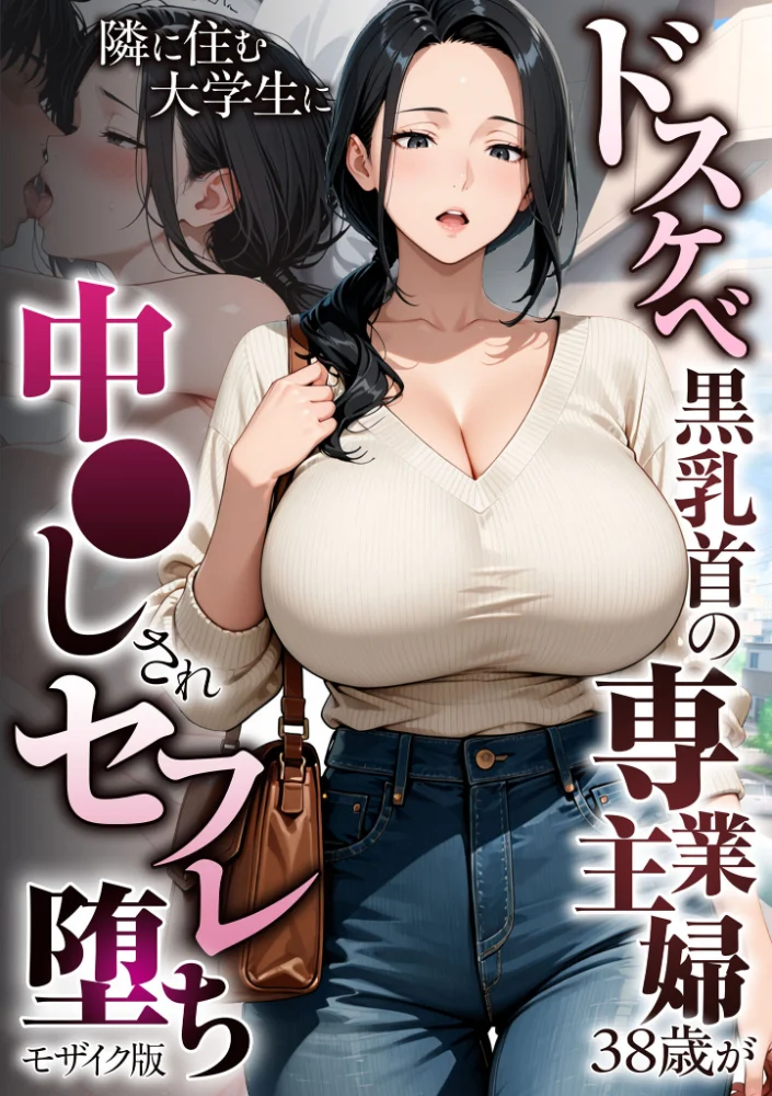 ドスケベ黒乳首の専業主婦38歳が隣に住む大学生に中●しされセフレ堕ち モザイク版【エロ漫画】 サンプル画像