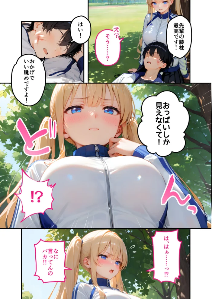 ツンデレマネージャーのオナサポえっち（8） 〜野外でシたがるなんて、どんだけドスケベなのよっ……！〜 モザイク版【エロ漫画】 サンプル画像